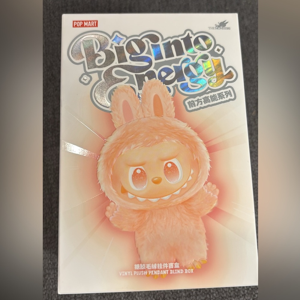Authentic Pop Mart Big Into Energy Labubu Vinyl Plush Pendant